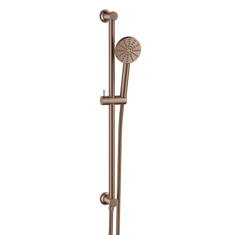 Scudo Brushed Bronze Concealed Shower Riser Rail
