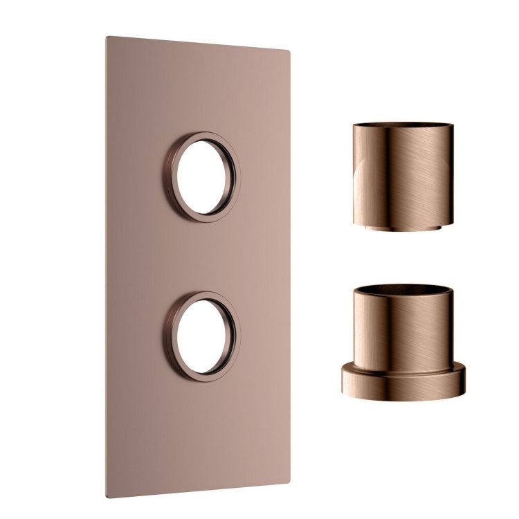 Scudo Concealed One Outlet Shower Valve with Brushed Bronze Plate Scudo Concealed One Outlet Shower Valve with Brushed Bronze Plate