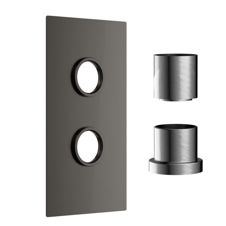 Scudo Concealed One Outlet Shower Valve with Gunmetal Plate Scudo Concealed One Outlet Shower Valve with Gunmetal Plate