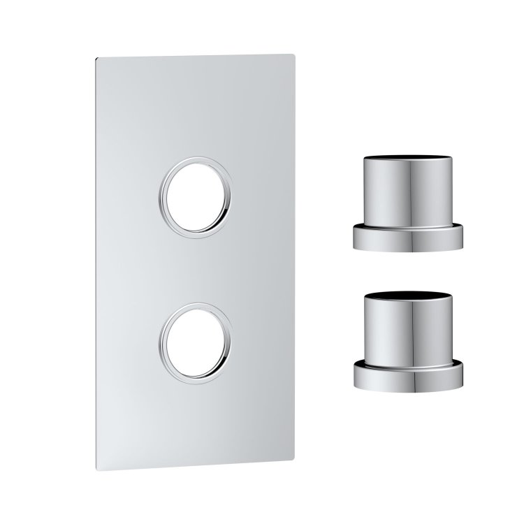 Scudo Concealed Two Outlet Shower Valve with Chrome Plate Scudo Concealed Two Outlet Shower Valve with Chrome Plate