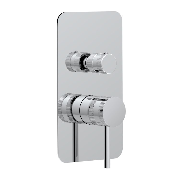 Scudo Core Chrome Concealed Manual Dual Outlet Shower Valve