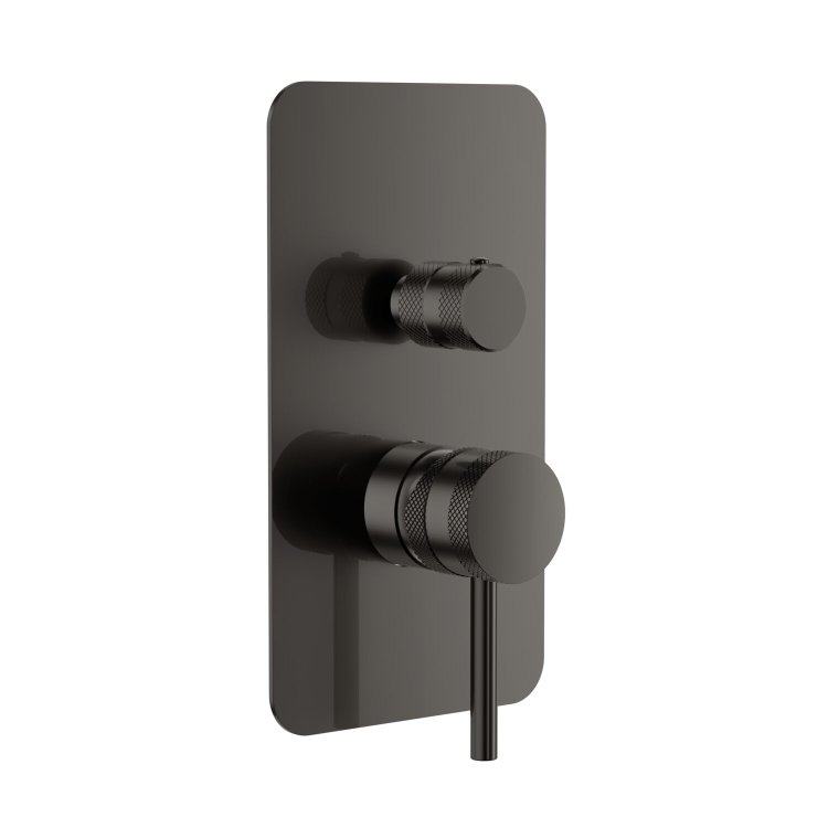 Scudo Core Gunmetal Concealed Manual Dual Outlet Shower Valve
