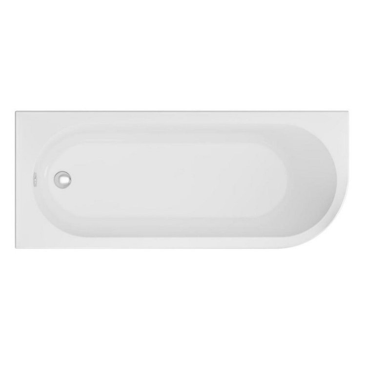 Beaufort Biscay 1650 x 700mm Single Ended Curved Bath Beaufort 5mm Left Handed Bath