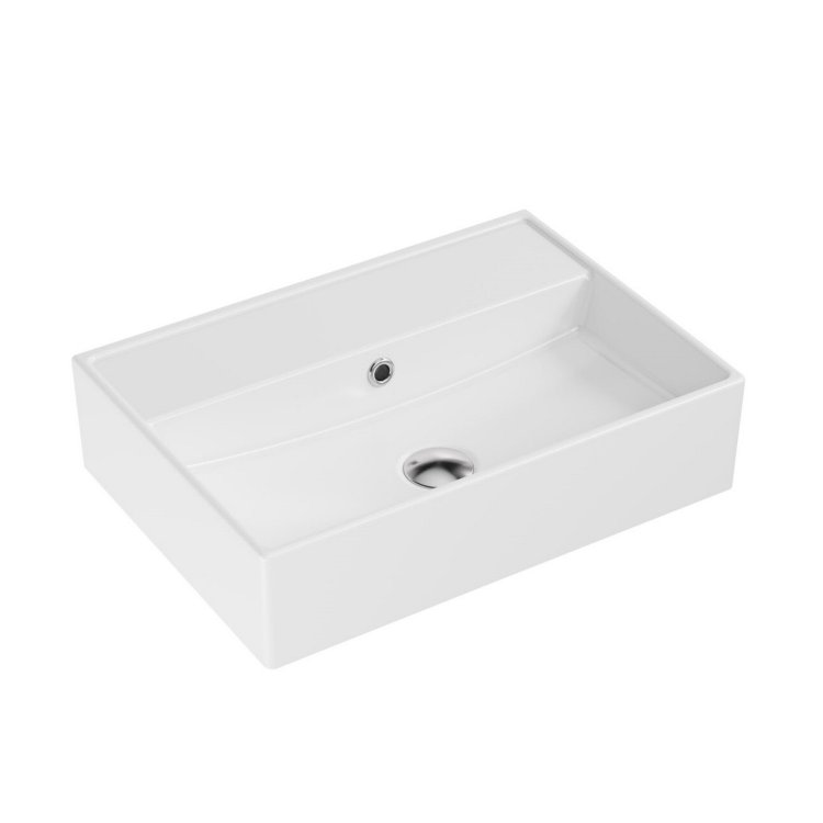 Scudo 500mm White Wall Hung Countertop Basin
