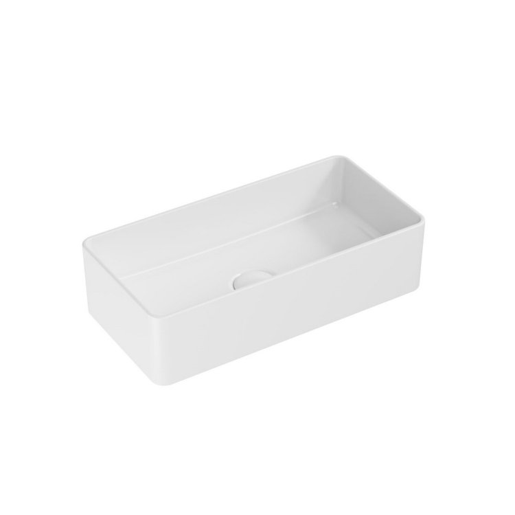 Scudo Riviera 460mm White Rectangular Countertop Basin
