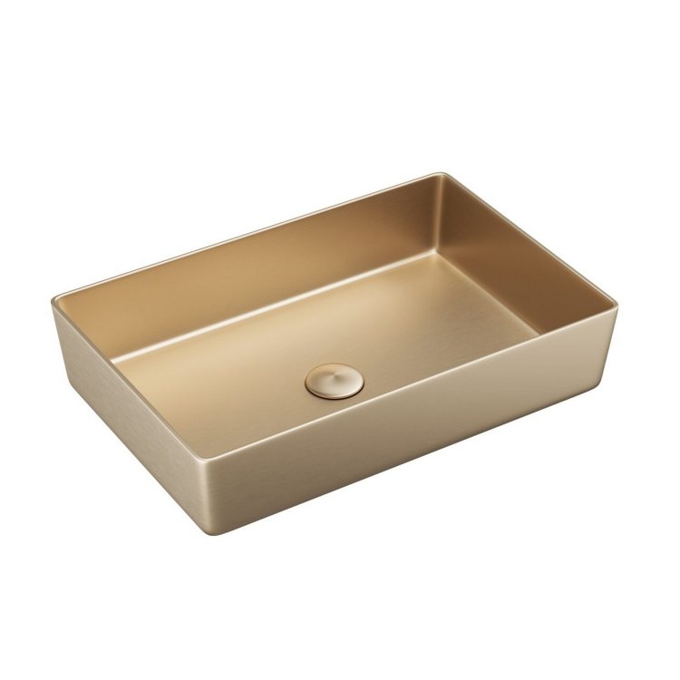Scudo Core Brushed Brass Countertop Basin