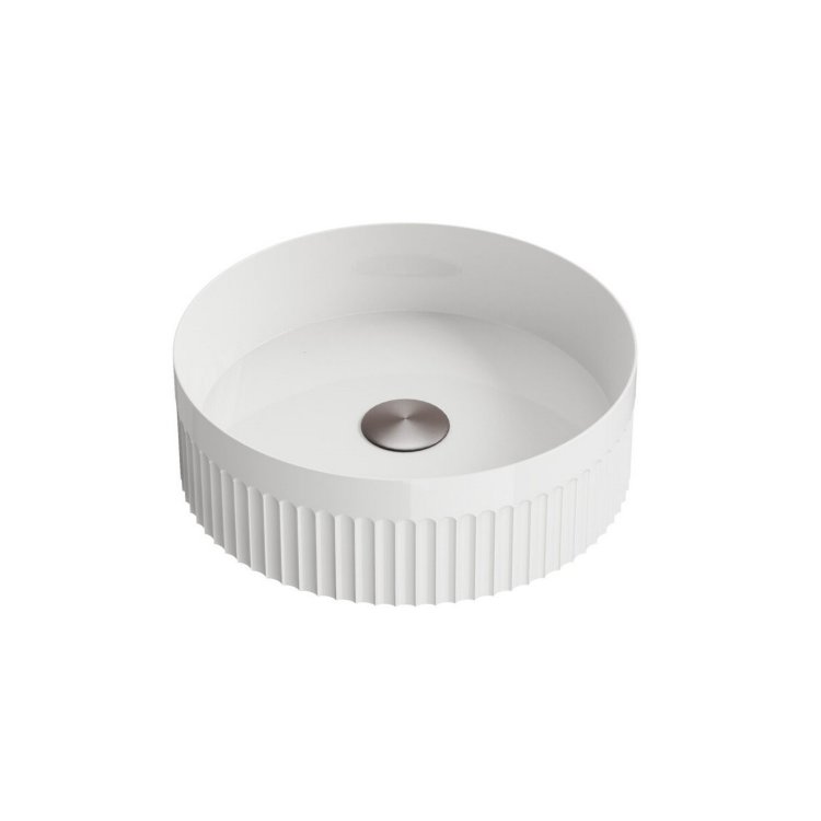 Scudo 360mm Round Fluted Countertop Basin