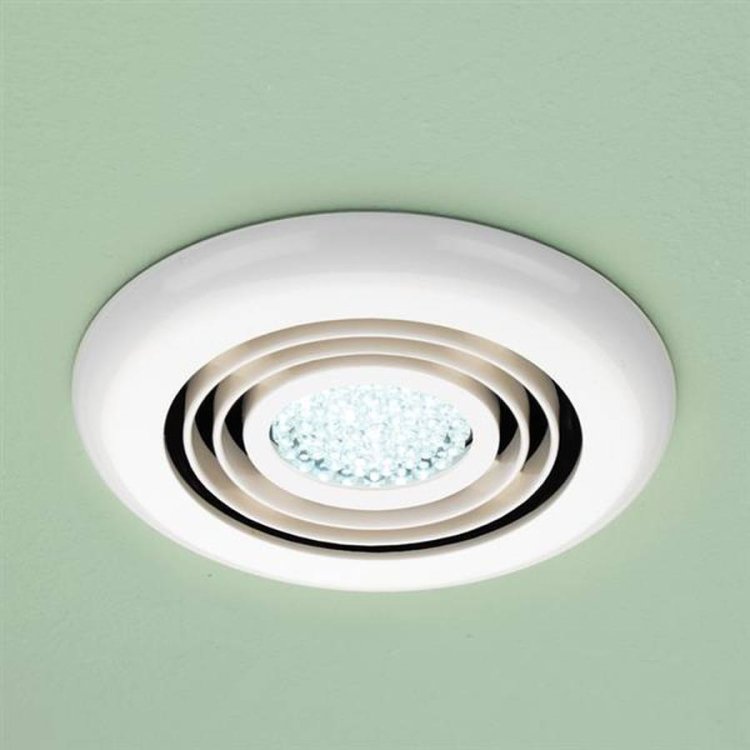 HiB Turbo Cool White LED Illuminated White Inline Fan