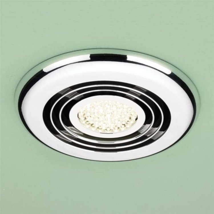 HiB Cyclone Warm White LED Illuminated Chrome Inline Fan