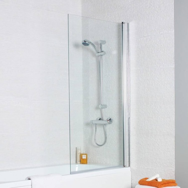 Kartell Koncept Straight Square Edge 780mm Bath Screen 2