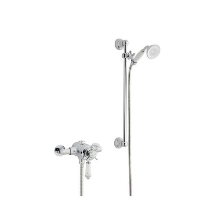 Kartell-Klassique-Thermostatic-Exposed-Shower-Valve-with-Adjustable-Slide-Rail-Kit