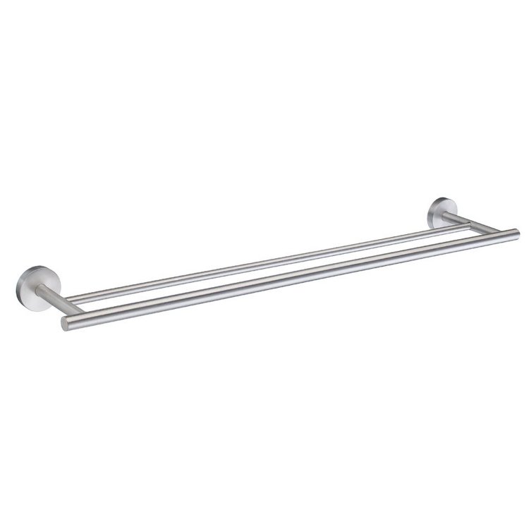 Smedbo Home Brushed Chrome Double Towel Rail