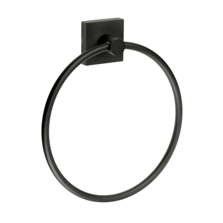 Smedbo-House-Black-Towel-Ring