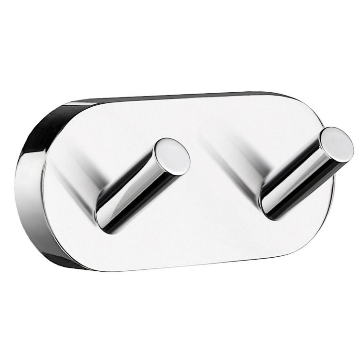 Smedbo Home Polished Chrome Double Towel Hook