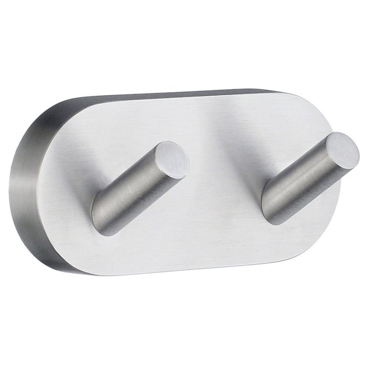 Smedbo Home Brushed Chrome Double Towel Hook