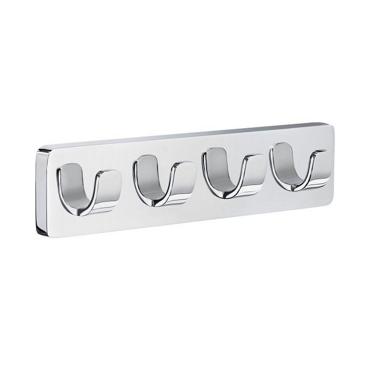 Smedbo Ice Polished Chrome Quadruple Hook