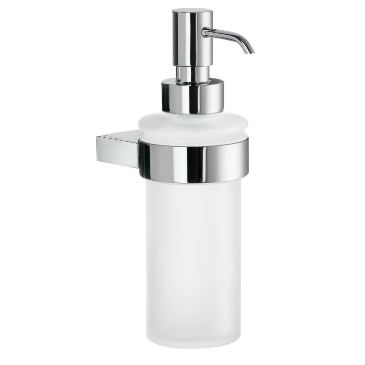 Smedbo Air Chrome Holder with Glass Soap Dispenser