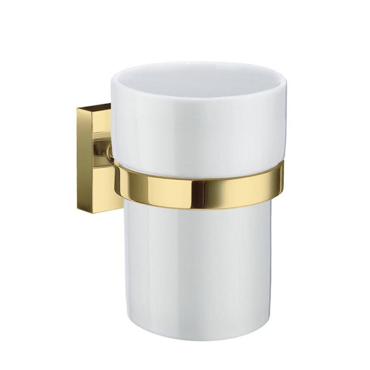 Smedbo-House-Polished-Brass-Holder-with-Tumbler