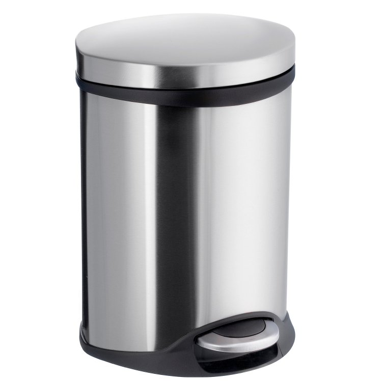 Smedbo Outline Lite Brushed Stainless Steel 6L Soft Close Pedal Bin