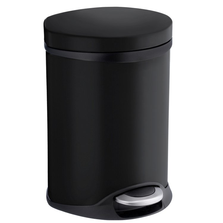 Smedbo Outline Lite Black 6L Soft Close Pedal Bin