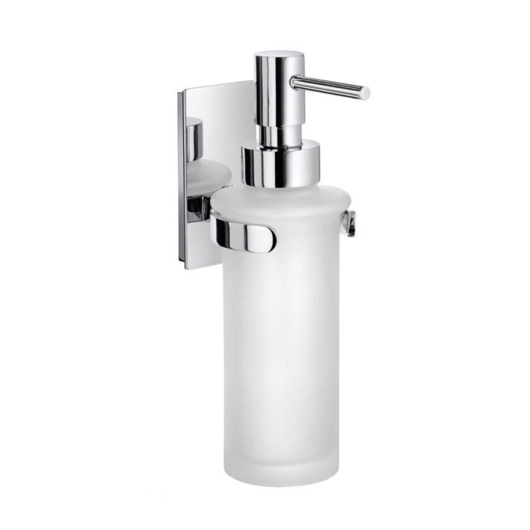Smedbo-Pool-Polished-Chrome-Holder-with-Glass-Soap-Dispenser