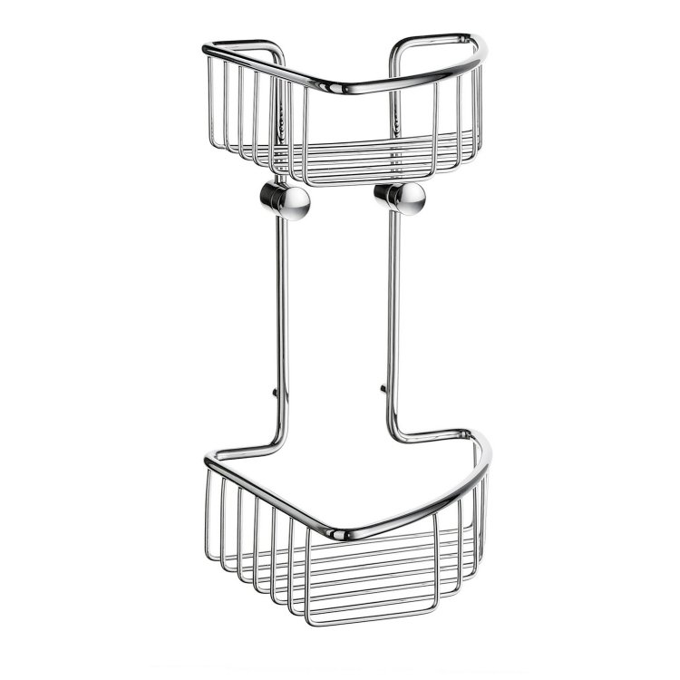 Smedbo Sideline Chrome 165 x 165mm Double Corner Soap Basket