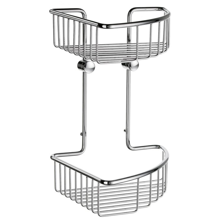 Smedbo Sideline Chrome 207 x 207mm Double Corner Soap Basket
