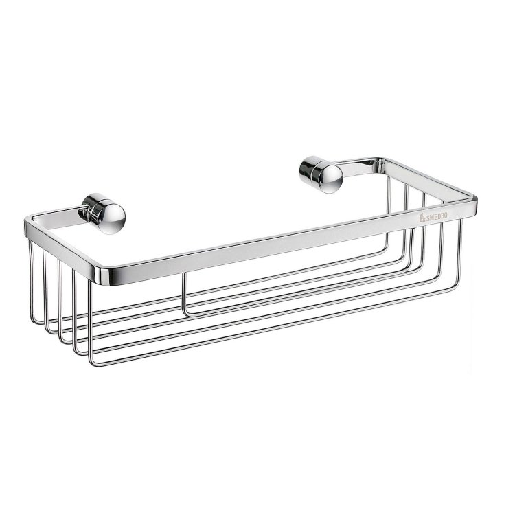 Smedbo Sideline Brushed Chrome 250 x 110mm Soap Basket