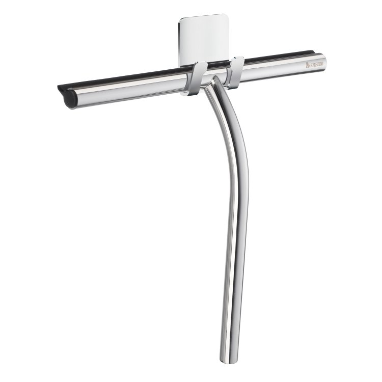 Smedbo Sideline Chrome Round Shower Squeegee With Hook