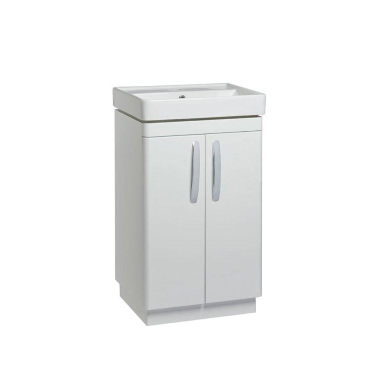 Tavistock-Compass-500mm-Gloss-White-Freestanding-Unit-&-Basin