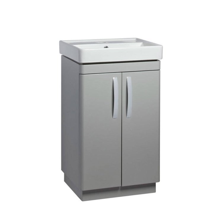 Tavistock-Compass-500mm-Gloss-Light-Grey-Freestanding-Unit-&-Basin