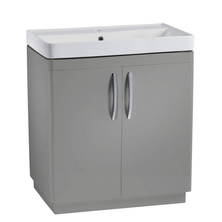 Tavistock-Compass-800mm-Gloss-Light-Grey-Freestanding-Unit-&-Basin