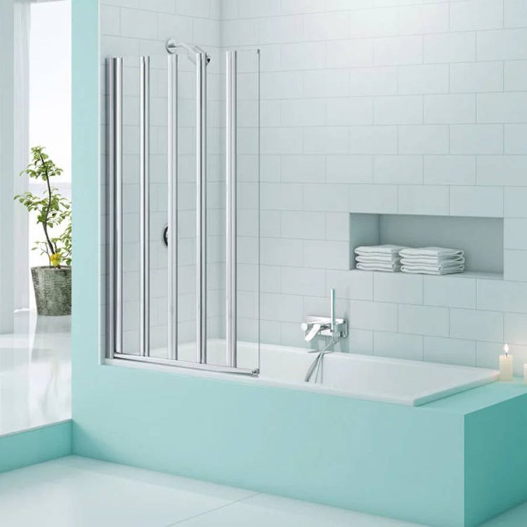 Merlyn SecureSeal 1000 x 1500mm 5 Fold Bath Screen-1