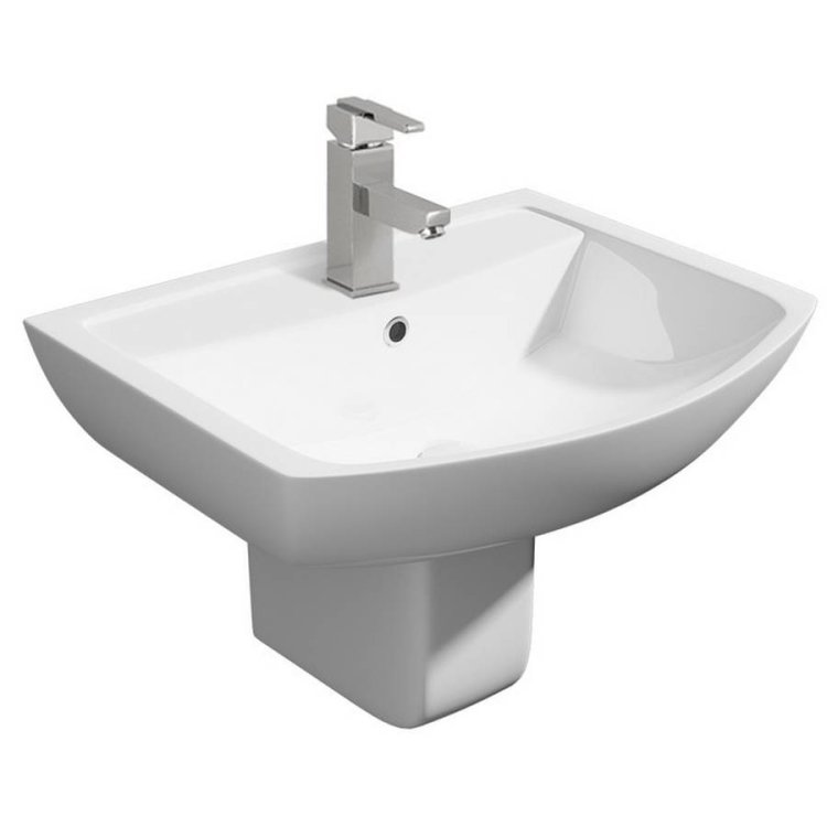 Kartell-Pure-550mm-Basin-&-Semi-Pedestal