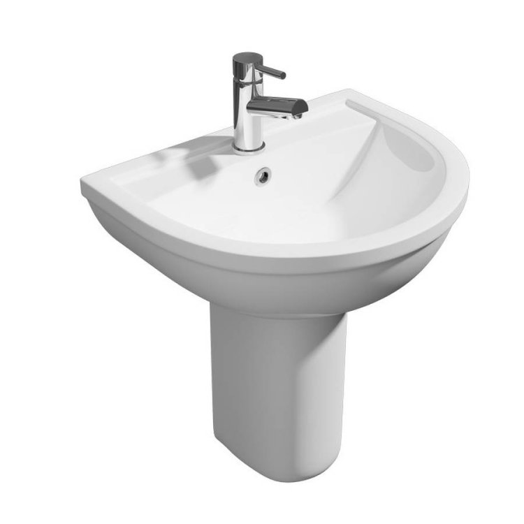 Kartell-Bijou-550mm-Basin-&-Semi-Pedestal