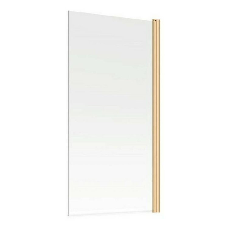 Ajax 1500mm Brushed Brass Single Straight Bath Screen