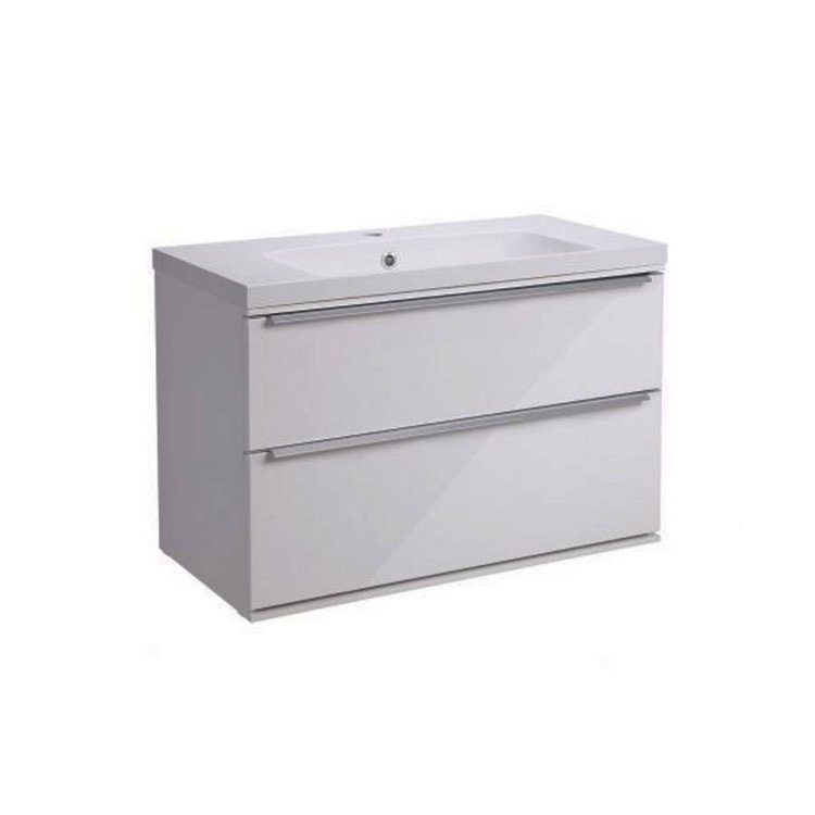 Roper Rhodes Scheme 800mm Gloss Light Grey Wall Mounted Basin Unit with Double Drawer Roper-Rhodes-Scheme-800mm-Gloss-Light-Grey-Wall-Mounted-Basin-Unit-with-Double-Drawer