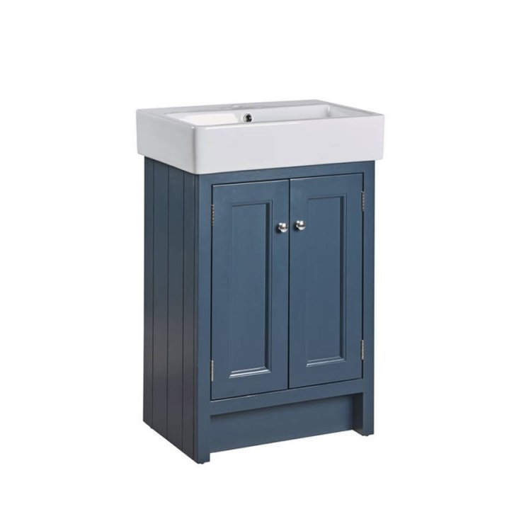 Roper Rhodes Hampton 575mm Derwent Blue Freestanding Vanity Unit & Basin-1