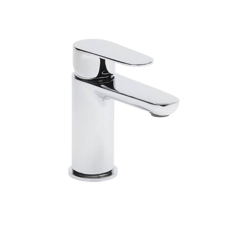 Tavistock-Zero-Chrome-Basin-Mixer-with-Click-Waste