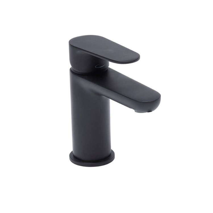 Tavistock-Zero-Black-Basin-Mixer-with-Click-Waste