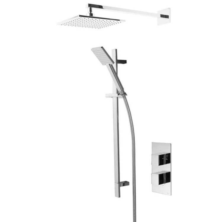 Tavistock Index Thermostatic Concealed Dual Function Valve with Shower Head & Handset-1