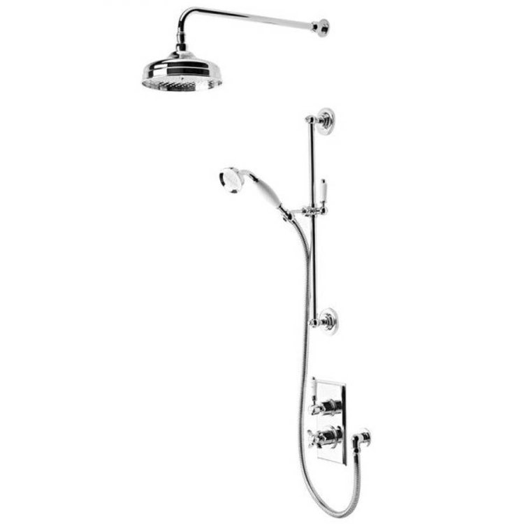 Tavistock Varsity Thermostatic Concealed Dual Function Shower Valve with Shower Head & Handset-1
