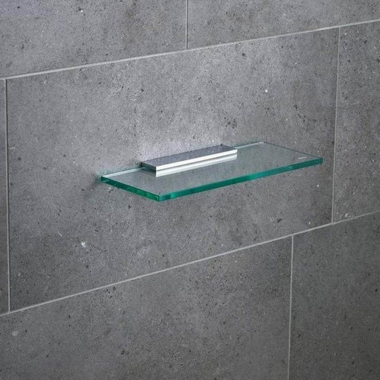 Miller Classic 300mm Glass Shelf with Chrome Fixing Bracket