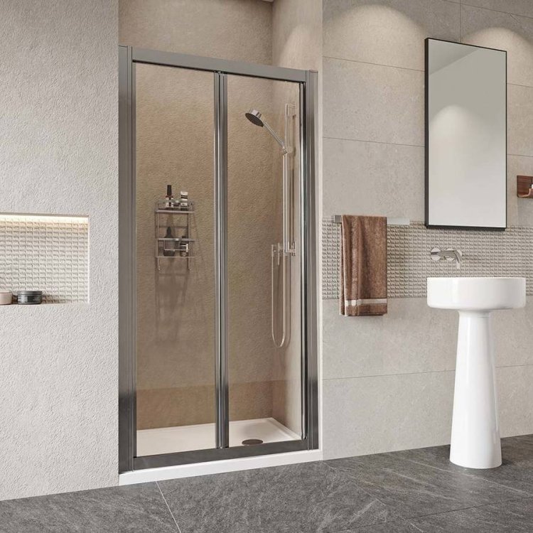 Roman Haven Framed 1200mm Bi-Fold Shower Door Alcove Fitting