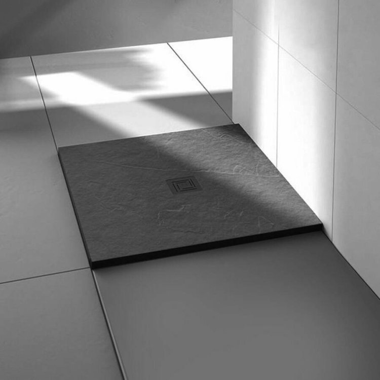 Merlyn Truestone Graphite 900 x 900mm Square Shower Tray Lifestyle