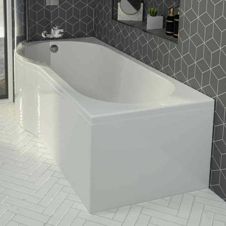 Beaufort 750 x 510mm Universal P Shaped End Bath Panel