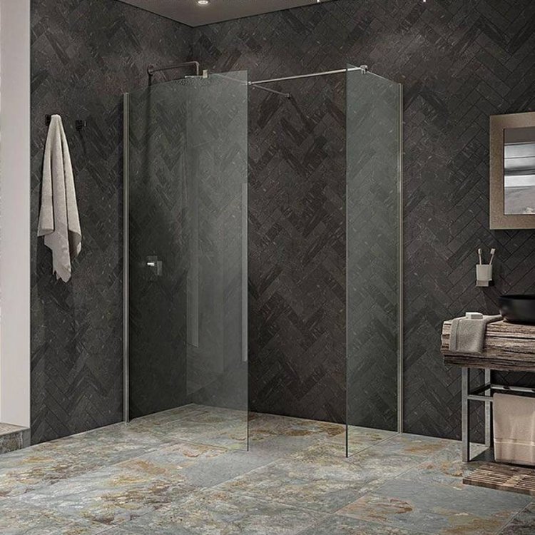 Kudos 8mm Ultimate 700mm Wetroom Curved Panel