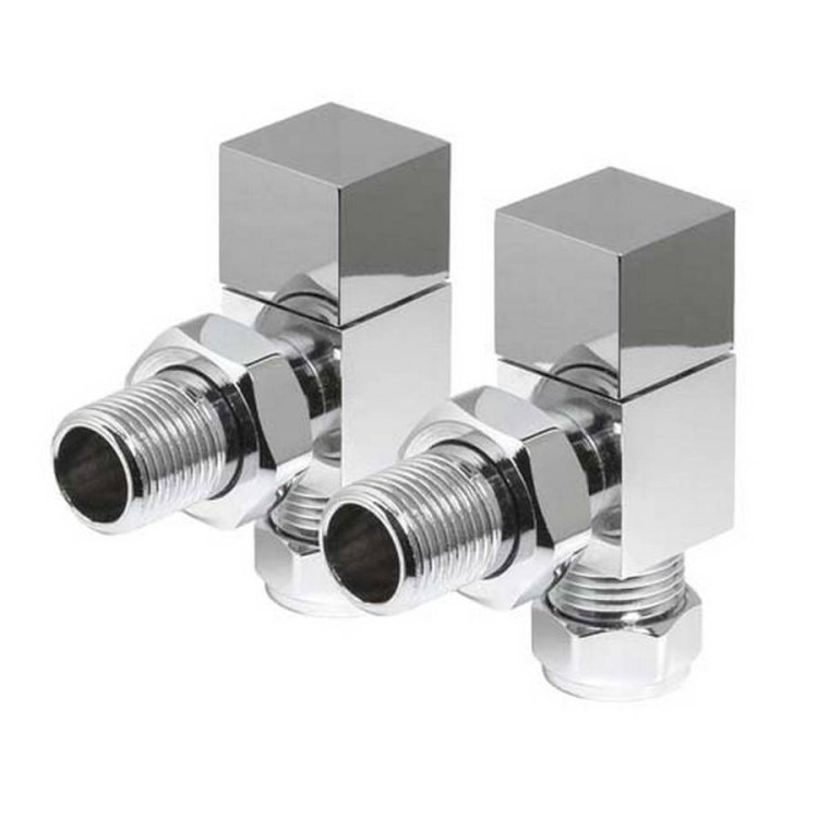 Redroom Chrome 15mm Angled Square Valve Pack
