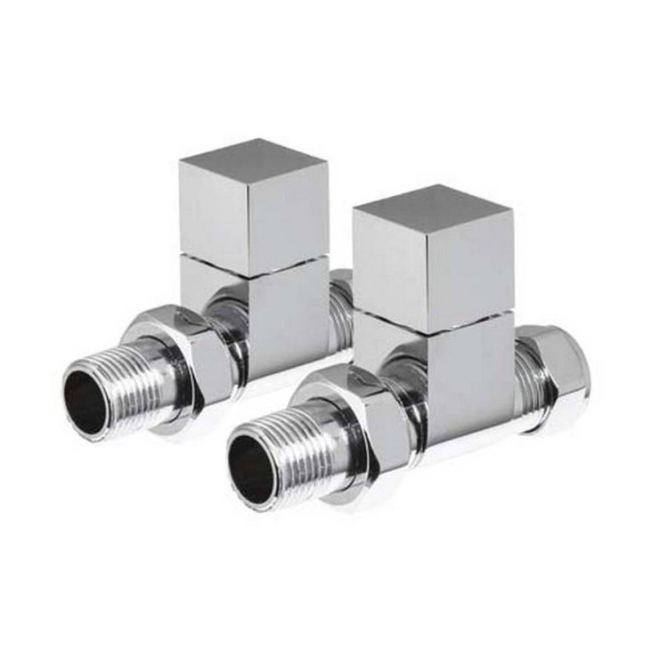 Redroom Chrome 15mm Straight Square Valve Pack