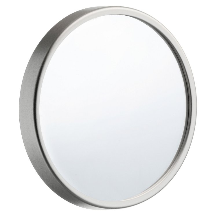 Smedbo Outline Lite 90mm Silver Makeup Mirror with Suction Cups